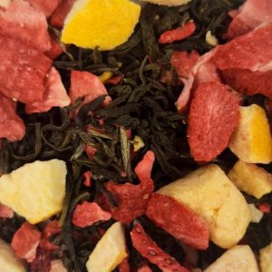 Floral jasmine tea paired with fresh berry and peach flavors